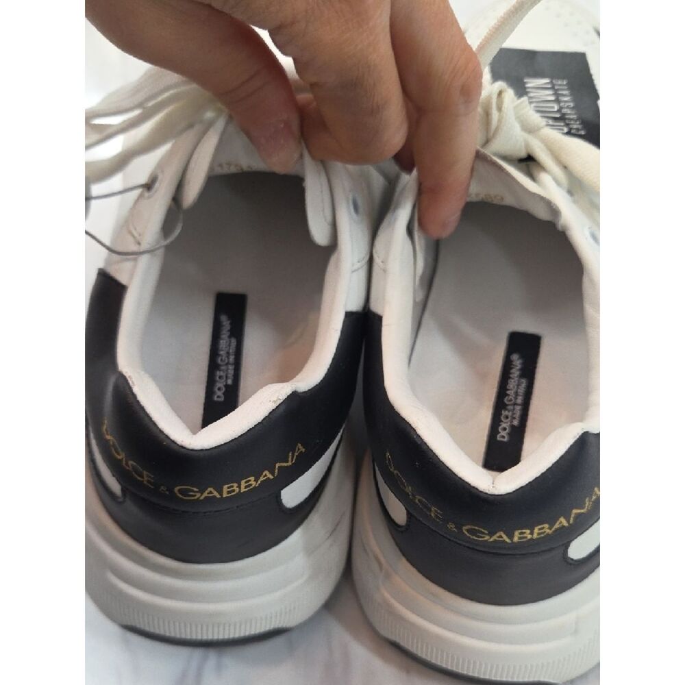 Dolce & Gabbana White and Black Platform Sneakers - Picture 10 of 16